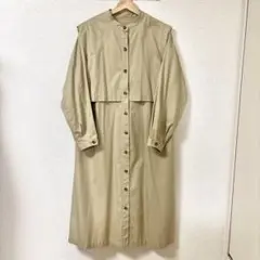 LOWRYSFARM ベージュ ボタン付きロングコート