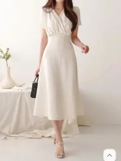 DHOLIC カシュールリボン半袖ワンピース
