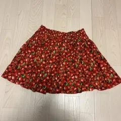 Re+plus チェリー柄スカート