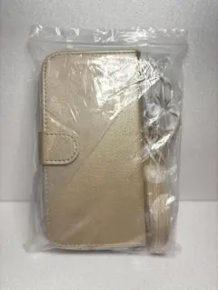 らくらくスマ-トフォン F-52B 対応 手帳型スマホケース (ゴールド)