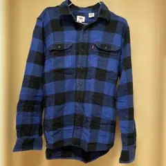 Levi's 青と黒のチェックネルシャツ M