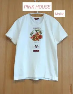 ✿PINK HOUSE✿ チェリーバスケットプリント　Ｔシャツ　アイボリー　M
