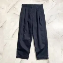 A17338 美品 オーシバル コットンツイルワイドパンツ ネイビー 3