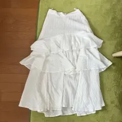 ロングスカート　白