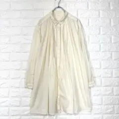 ○ローラメーム【F】生成 チュニックブラウス フレア タック入り 春夏