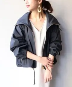 ☆お買い得品☆NOBLE ノーブル ジップパーカー ナイロンジャケット ネイビー