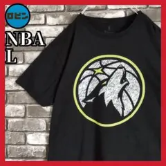 NBA ミネソタティンバーウルブズ チーム ビッグロゴ Tシャツ tシャツ 黒