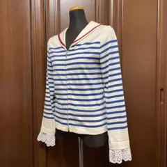 janeMarple セーラージップアップカーディガン