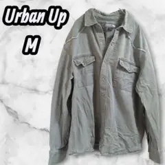 Urban Up【M】オリーブグリーン 長袖シャツ メンズ レディース 冬