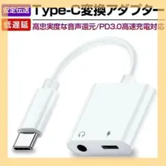 4218 Type-C変換アダプター 2in1 イヤホンジャック＆充電端子