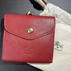【新品未使用】イルビゾンテ 二つ折り 財布 赤 レッド