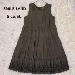 【SMILE LAND】 ノースリーブワンピース　6L