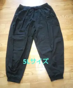 メンズ『5L』ヒップホップ系【黒 サルエルパンツ】 サイドポケット付き