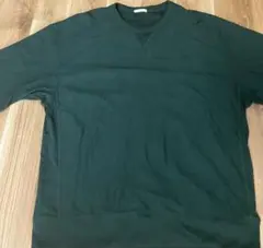 ダークグリーン Vネック 半袖Tシャツ