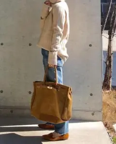 美品:SITA PARANTICA・シータパランティカ スエードトートバッグ L
