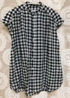 ROPÉ PICNIC 　 ブラック×白のチェック柄のブラウス（38）