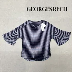 ★新品★ GEORGES RECH Vネック　フリル袖　ボーダー　Mサイズ