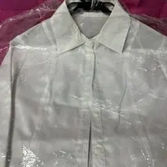 ②★長袖ブラウス★事務服ワイシャツ/ホワイト5号/クリーニング済