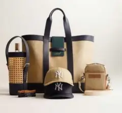 【最安値】新品未使用！KITH レザートリム☆ロゴ刺繍 キャンバストートバック KITH】レザートリム☆ロゴ刺繍 キャンバストートバック (KITH