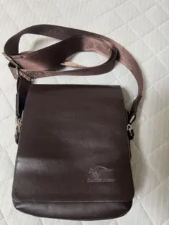 ブラウンレザーショルダーバッグ