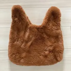 新品未使用　ふわふわ　秋冬　ハンドバッグ　ブラウン