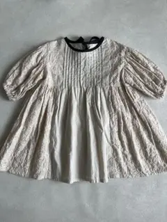 ハンドメイド作家　刺繍生地ワンピース　サイズS