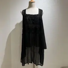 MARC LE BIHANマルク・ル・ビアン　ブラック　ジャケット　ハンドメイド MARC LE BIHANマルク・ル・ビアン ハンドメイド黒 ノースリーブ