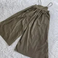 アクアガレージ サロペット カーキ ガウチョ キャミ F オーバーオール