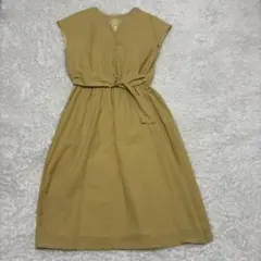 MICHEL KLEIN 夏　イエローコットンワンピース　サイズ38