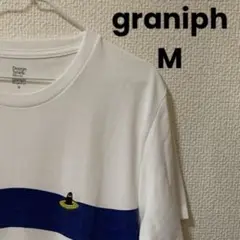 graniph グラニフ Tシャツ ビューティフルシャドー　波状ストライプ