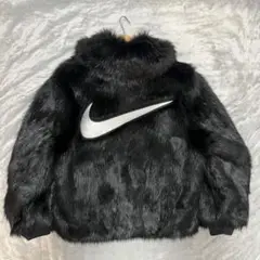 Nike Ambush 黒 ファーコート　リバーシブル Nike Ambush Reversible Faux Fur Coat アンブッシュ ファー