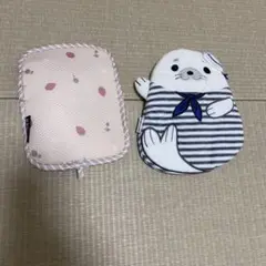 ベビー用 保冷剤入れ イチゴ柄 あざらし セット