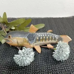 手作り 木彫 置物 魚 彫刻