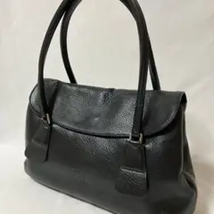 HIROFU ヒロフ トートバッグ ハンドバッグ 肩掛け可 フラップ式 シボ革
