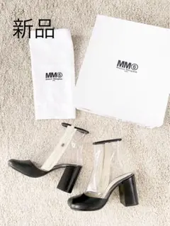 新品箱付き7万円!MM6 Maison Margiela*クリア切替ブーツ 37