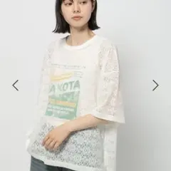 ニコアンド レースプリントアソートTシャツ