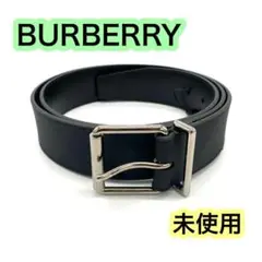 《 未使用・タグ付 》 バーバリー BURBERRY チェック ベルト 黒