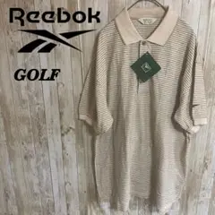 【F28】Reebok GOLFリーボックゴルフデッドストックポロシャツボーダー