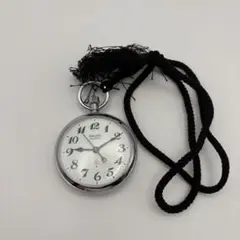 SEIKO 7550-0010クォーツ懐中時計 シルバー