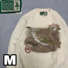 WC11 90s SnowshoeThompson バス　魚プリントトレーナー