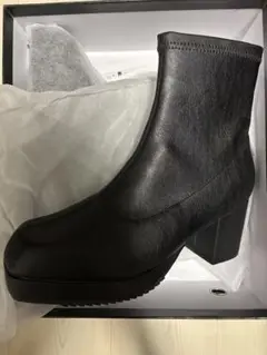 【完売品・ハレ】HARE・MINIシャークハイソールブーツ・サイズL・ブラック