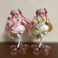 桜ミク Coreful フィギュア 描き下ろし 和風喫茶 2体