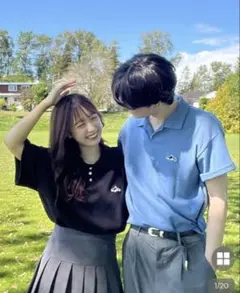 【セット売り】nugu ドルフィンステッチ半袖カラーTシャツ