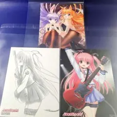 AngelBeats!　key　ガラガラくじ　ポストカード　 ユイ他3枚セット