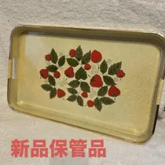 新古品　昭和レトロ　いちご絵柄　 HIRYUヒリュー 角型　トレー 盆