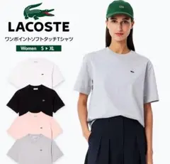 LACOSTE ラコステ　ワンポイントロゴクルーネックTシャツ　グレー