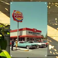 バーガーキング BURGER KING ブリキ看板 アメリカン雑貨