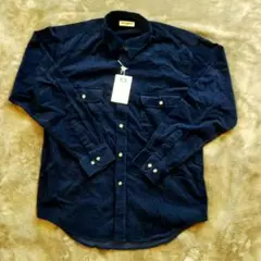 【新品・未使用】DAILY IMPACT ネイビー長袖シャツ Mサイズ シンプル