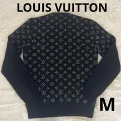 極美品 LOUIS VUITTON ハーフモノグラム カシミヤニット M