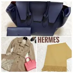 【美品】✨CELINE タイバッグ ハンドバッグ ネイビー ロゴ トートバッグ